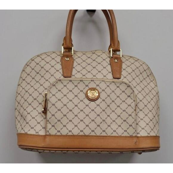 RIONI BRIONI SIGNATURE LAUREN 32 DOMED SATCHEL BAG ITALY - Picture 3 of 11